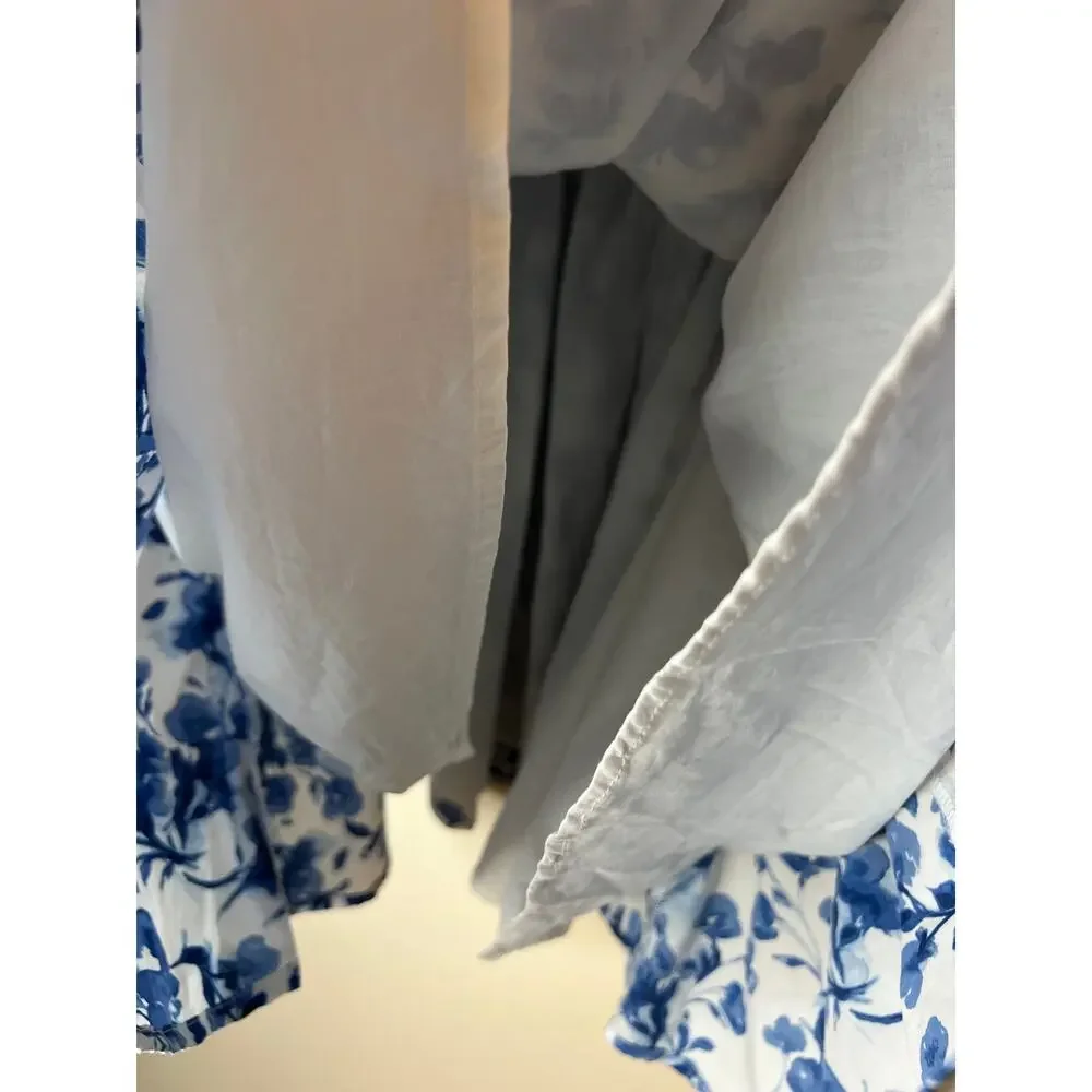 A&F Abercrombie and Fitch Emerson Ruched Puff Sleeve Floral Poplin Mini Dress - Picture 8 of 14